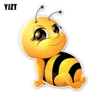 YJZT 14,9 см * 18,7 см улыбающаяся пчела модельная наклейка автомобиль ПВХ наклейка 12-300568
