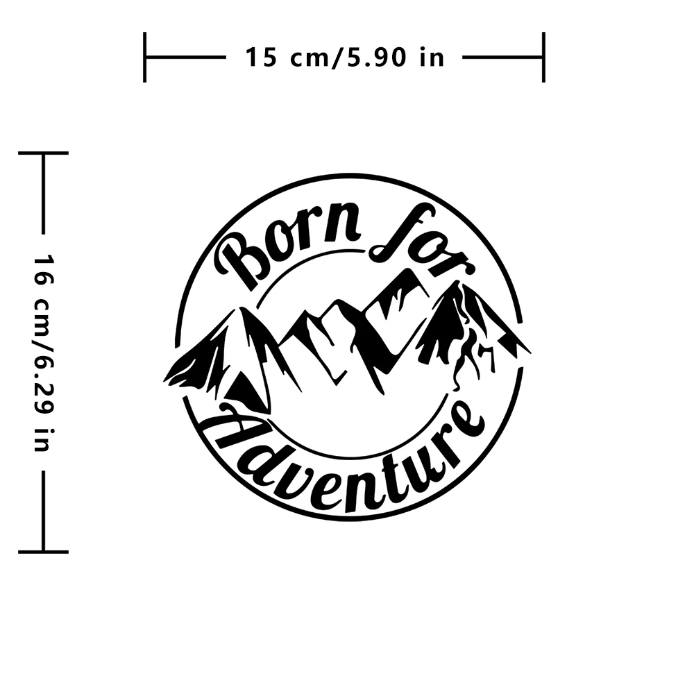 Виниловые наклейки на окна автомобиля Born For Adventure стильные виниловые