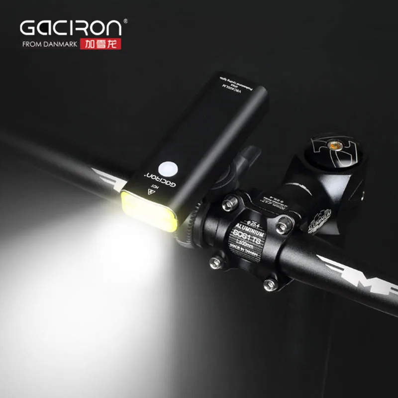Велосипедный фонарь GaCIROn V9C перезаряжаемый водонепроницаемый для езды на