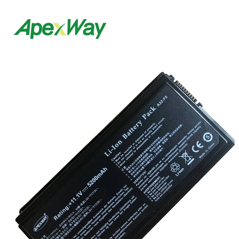 Аккумулятор Apexway для Asus a32 f5 6 ячеек f5c F5 F5C F5GL F5M F5N F5R F5SL F5Sr F5V F5VI F5Z X50 X50C X50M X50N X50R |