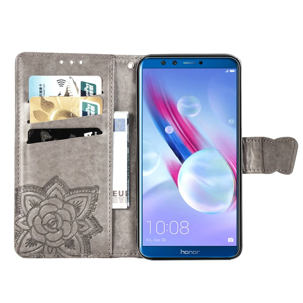 Для Huawei Honor 9 Lite чехол кожаный флип противоударный для кошелька владельца