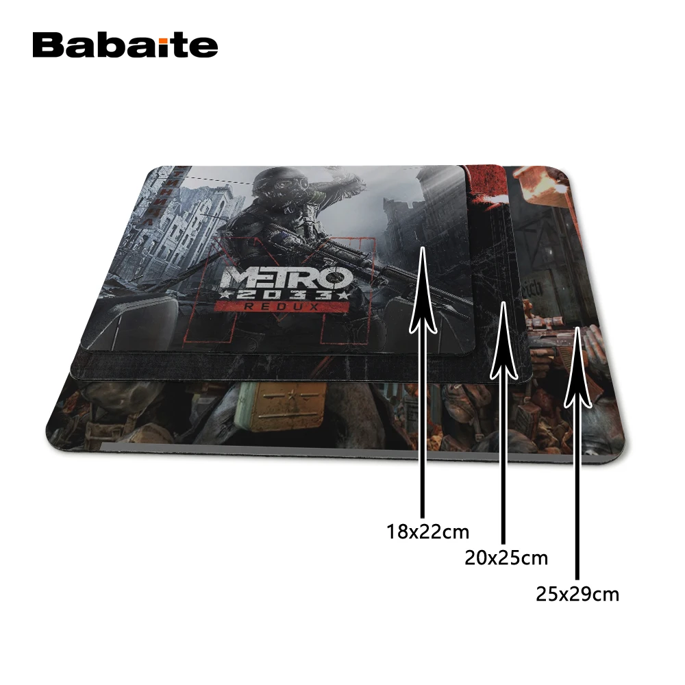 Babaite распродажа Metro Redux игровые обои художественные профессиональные печатные индивидуальные коврик для компьютерной мыши мышь для лэптопа коврик оптическая скорость Pad