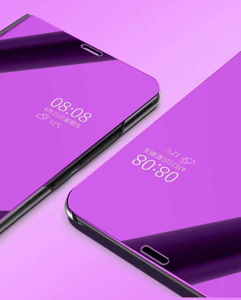 Откидной смарт-зеркальный чехол для телефона, чехол, для HuaWei P30 Lite P 30 Pro P30Lite P30pro, прозрачный кожаный чехол с Откидывающейся Крышкой цвета розового золота