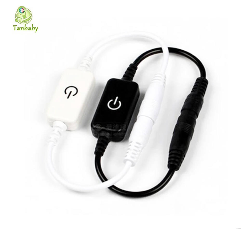DC 12 V/24 V ITouch светодиодный регулятор яркости сенсорный выключатель с DC гнездовой и мужской штепсельной вилкой для одиночной цветной светодиодной полосы лампы в линии