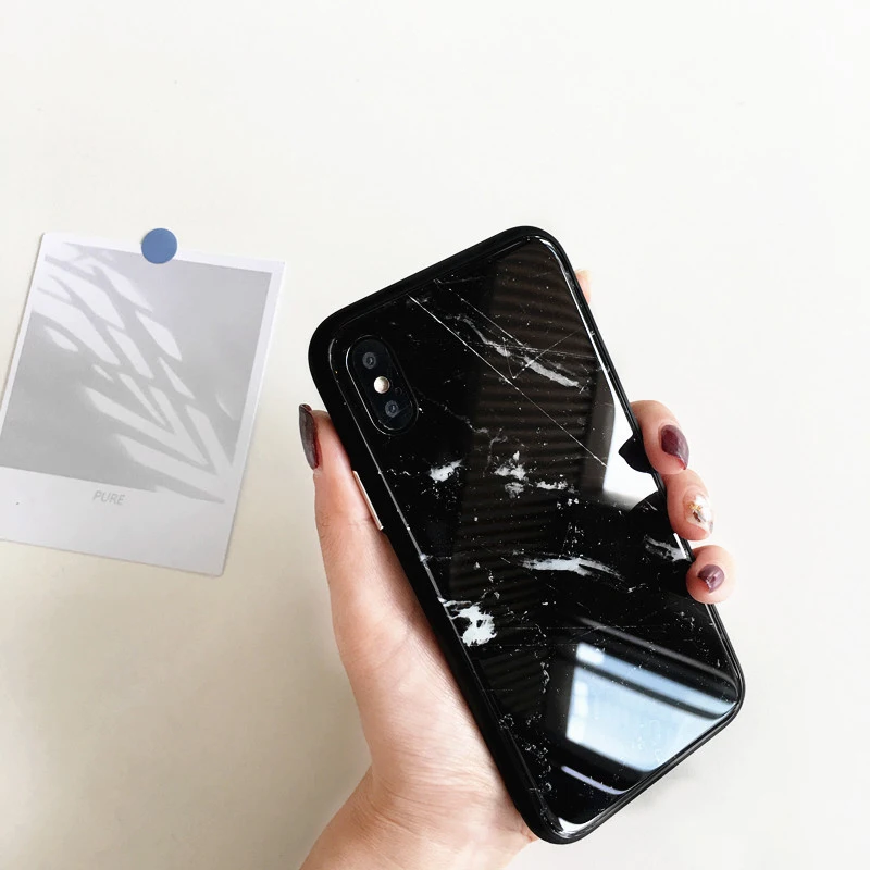 GlamPhoneCase новый модный мраморный стеклянный чехол для телефона iPhone11Pro XS Max XR 8 8plus 7