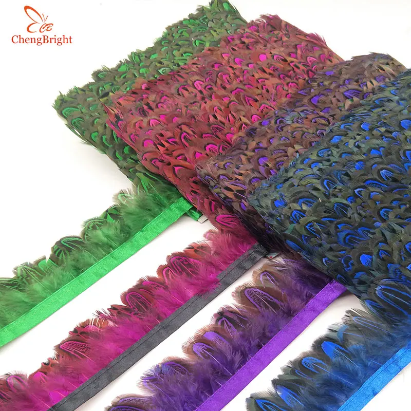 CHENGVRIGHT тканевый пояс с перьями и бахромой 4 8 см 10 ярдов/партия|feather trim|pheasant featherfeather
