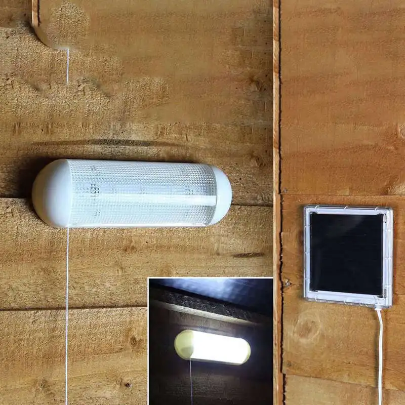 10 Led перезаряжаемая на солнечной батарее гараж сарай свет сад наружная
