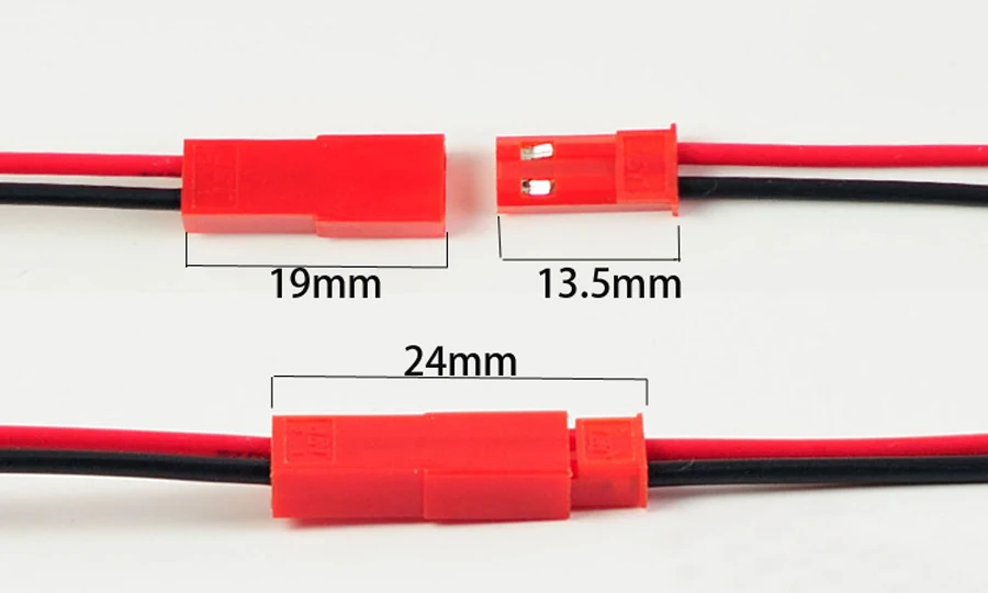 10 Sets 150mm JST Cable Connector 2P Male Female Plug jack for RC Battery 2 Pin Plus with Terminals E-Bike boat LCD LED | Электроника