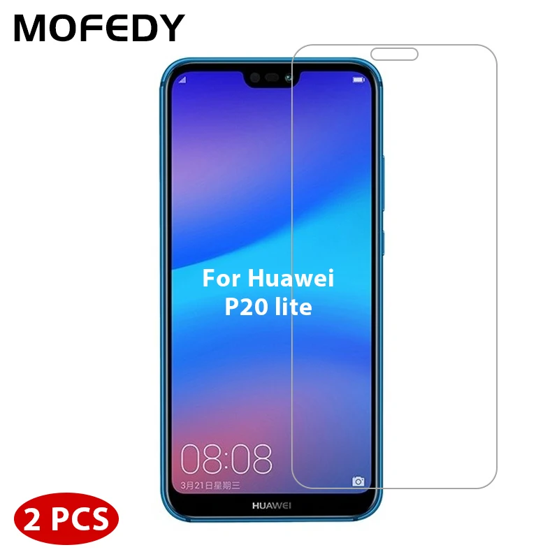 Шт. 2 шт. закаленное стекло для Huawei p20 lite Защитная пленка экрана 9h 2.5D телефон на
