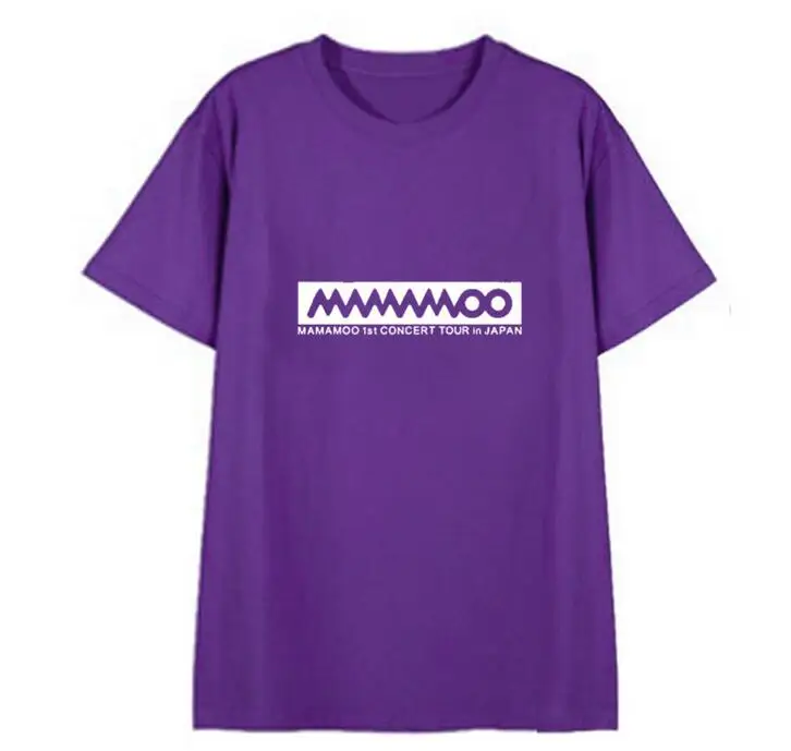 Новое поступление mamamoo простой логотип печати Круглая горловина футболка с коротким рукавом для лета унисекс mamamoo концерт такой же свободная футболка