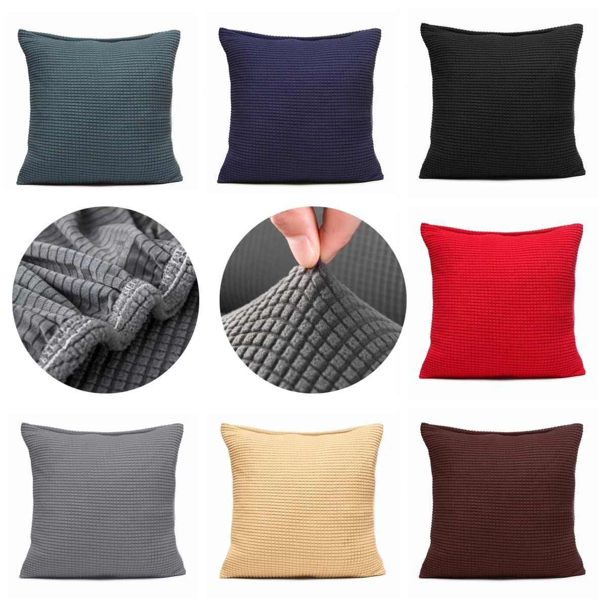 

2019 NEW Winter 1/2/3/4 Seater Thickened Elastic Stretch Slipcovers sofa cover Pillow Case Chair Cover For Living Room