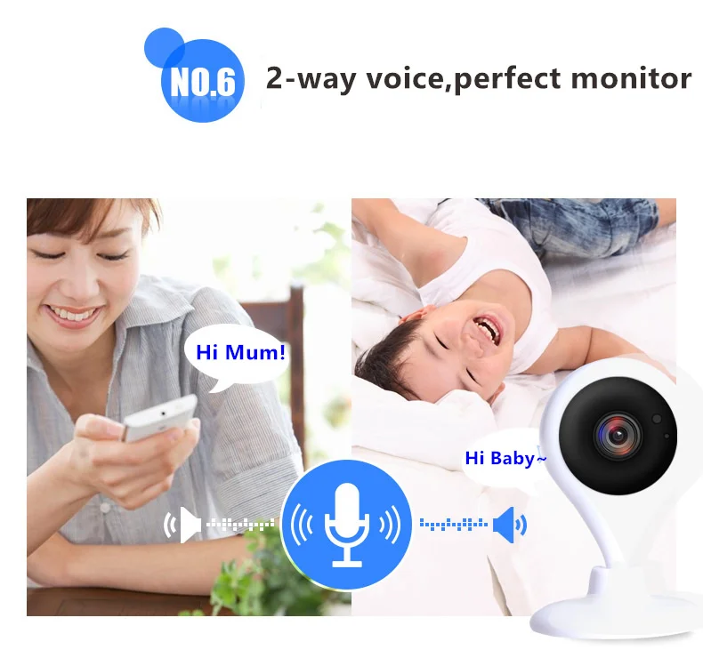Мини Wi Fi 720P HD Беспроводная IP камера двухстороннее аудио для домашней