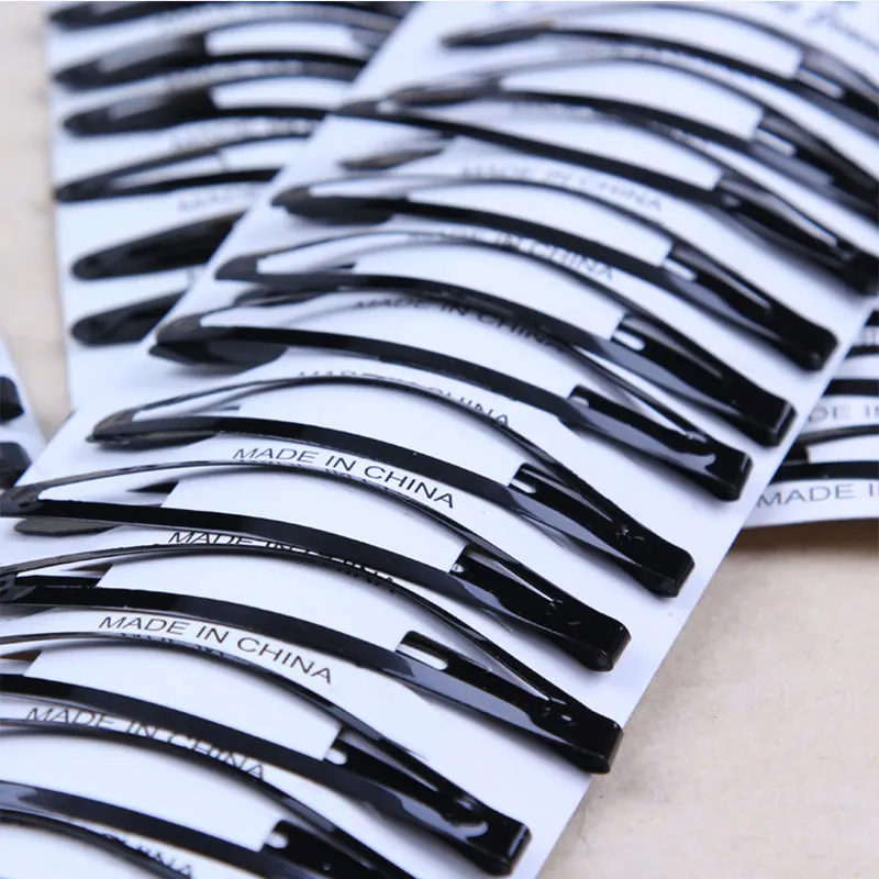 Набор из 12 простых черных заколок для волос|bb clip|black hairpinhair accessories for women |