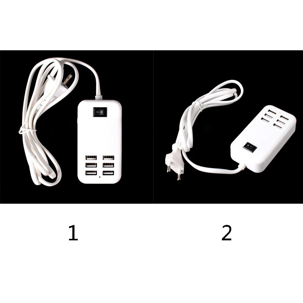 6 Порты usb Зарядное устройство концентратора 6A Desktop EU/US настенная розетка зарядки