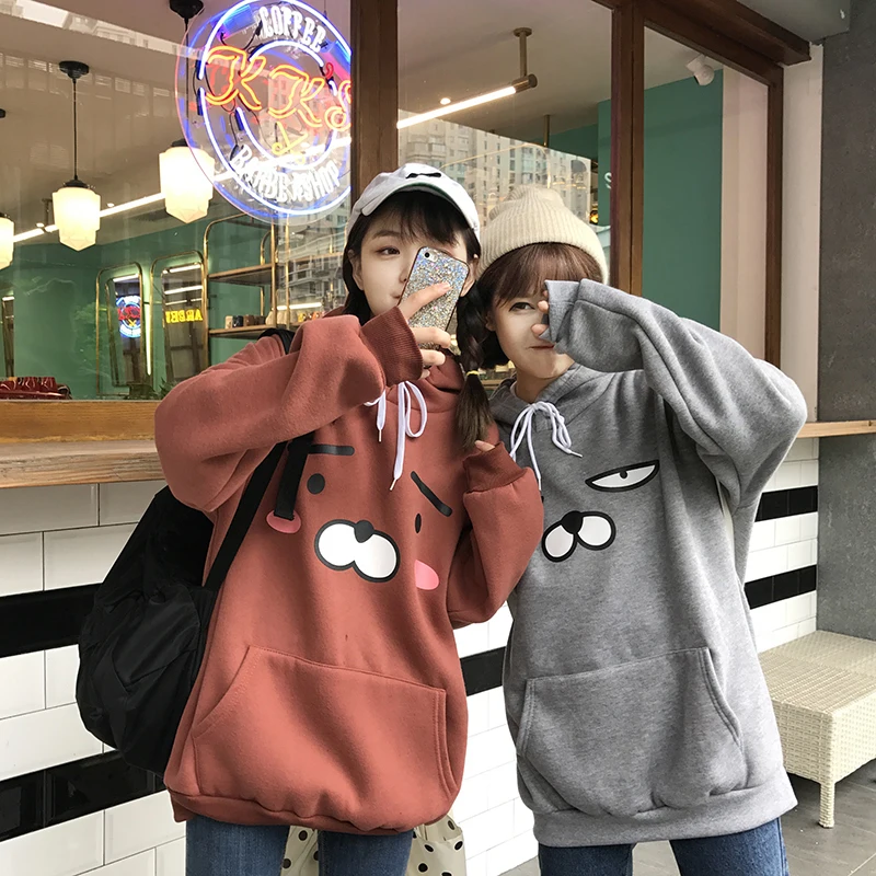 Женский осенний и зимний свободный милый бархатный плотный пуловер с длинными