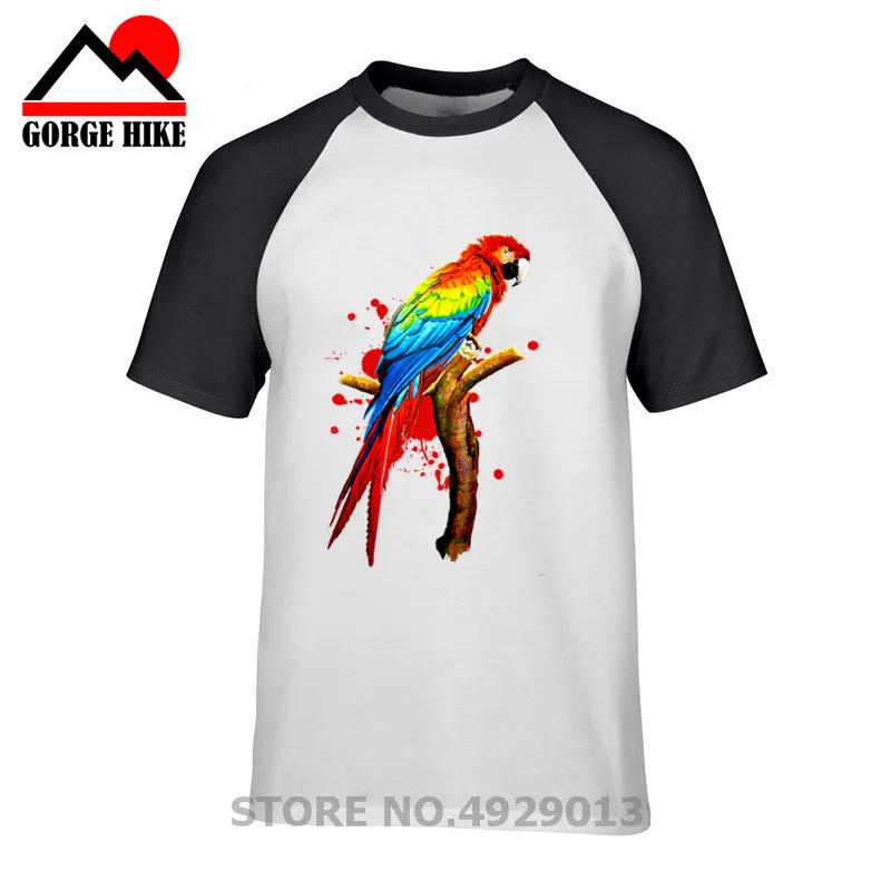 Футболка мужская с 3d-логотипом в виде попугая Пэта ара экзотическая Женская