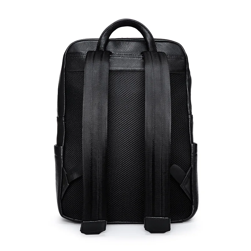 Мужской рюкзак из 100% натуральной коровьей кожи модный студенческий Мужская