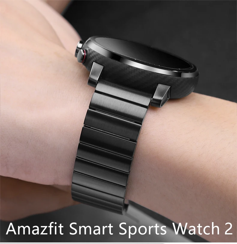20 мм 22 мм ремешок для часов AMAZFIT Pace/Amazfit Stratos 2/Amazfit Bip из нержавеющей стали Quick release часы аксессуары