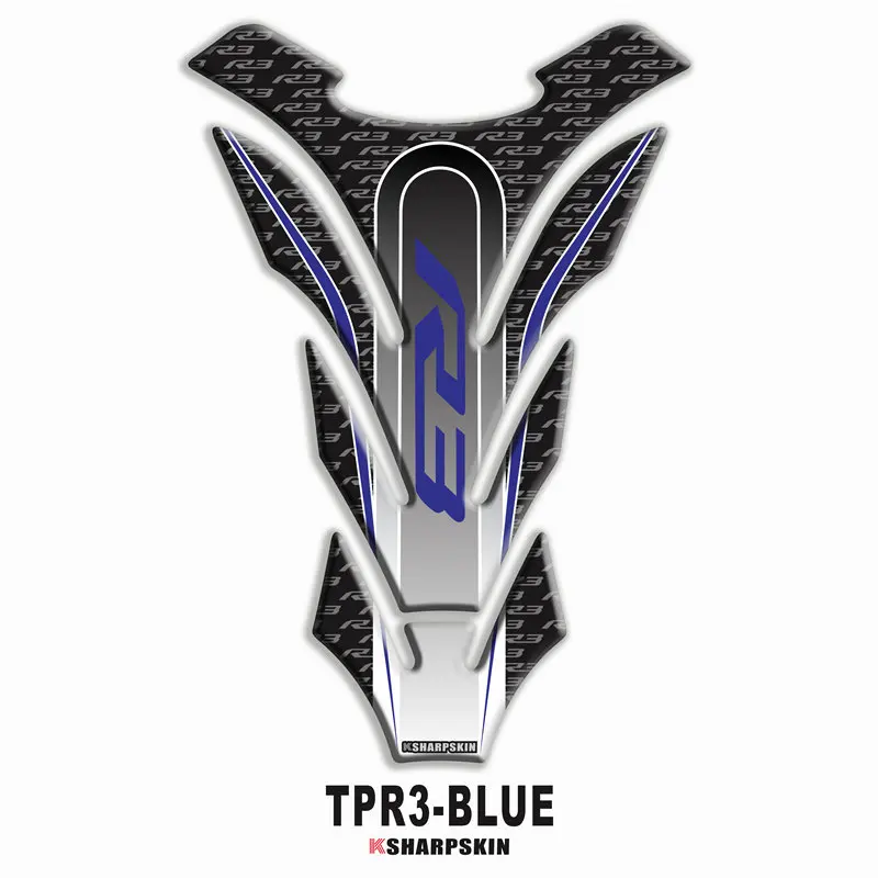 Motorcycle 3D fuel tank pad sticker protective decorative decal For YAMAHA R3 Tank Pad Sticker - Цвет: 2
