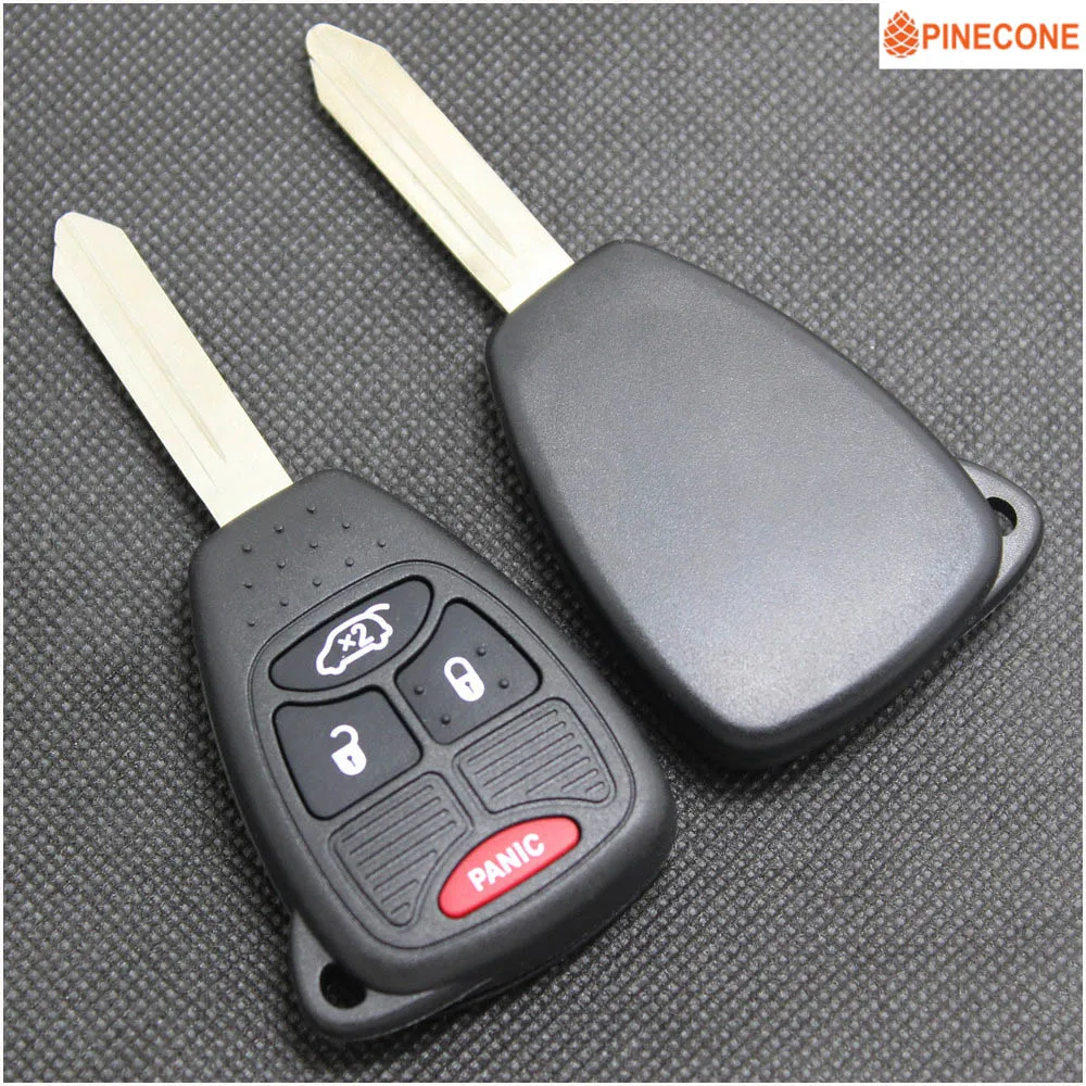 Чехол PINECONE для ключа DODGE CALIBER JEEP LIBERTY CHRYSLER PACIFICA 3 + 1 кнопки необработанные латунные