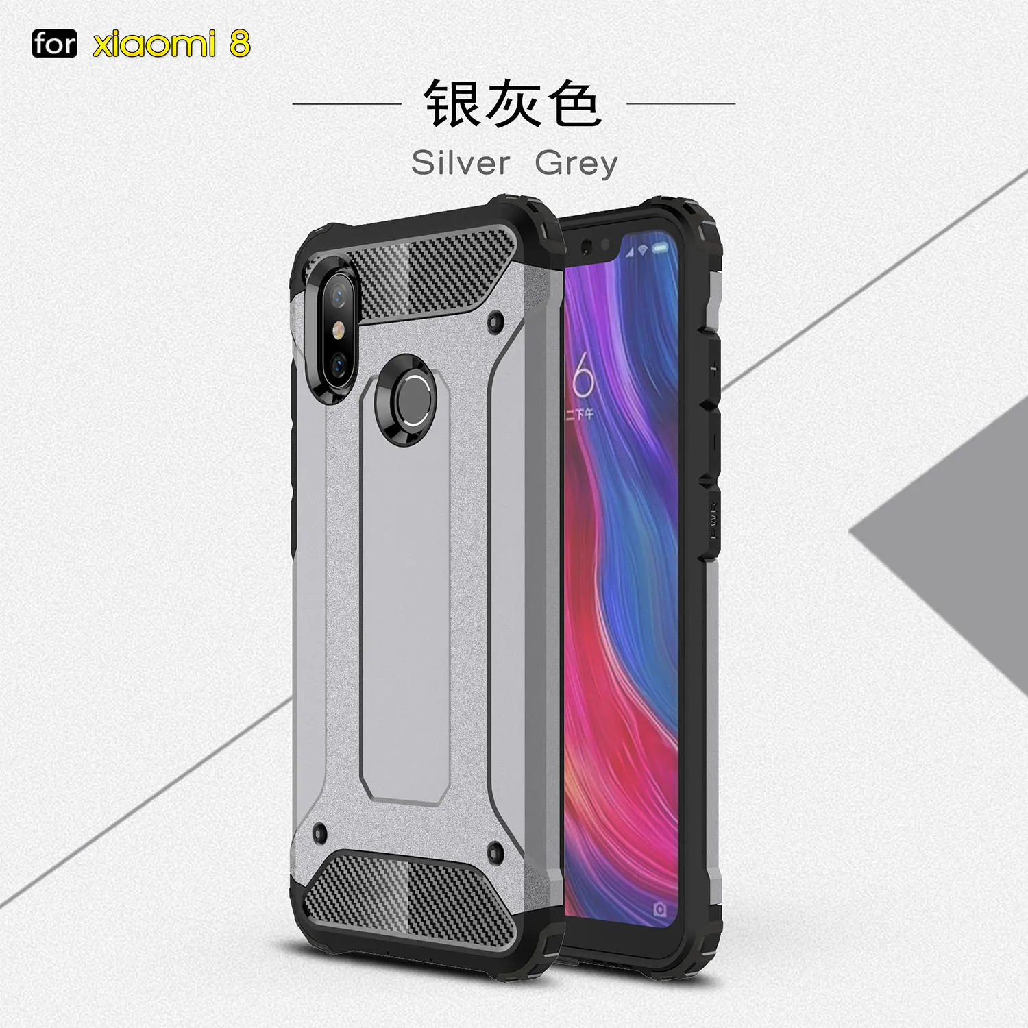 Защитный чехол для Xiaomi Redmi 4X5 Plus Red mi 4A 5A 4 Pro 3S Red mi Note 4 3 Pro 4X 5A Prime Global Version mi 8 6 чехол для сотового телефона - Цвет: Светло-Серый