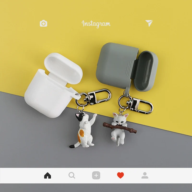 Новый силиконовый чехол с милым котом для Apple Airpods 1 2 аксессуары защитный сумка