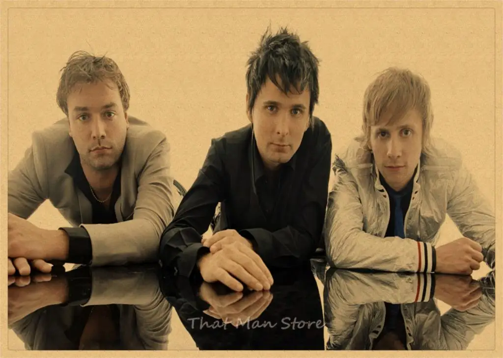 Muse poster.muse rock music vintage retro poster kraft paper decorative wall sticker - Цвет: Светло-серый