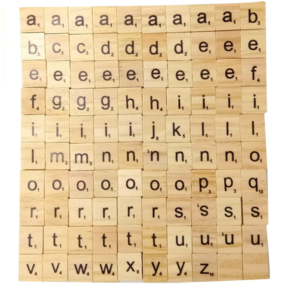 100 шт. Scrabble Алфавит плитка буквенный набор для скрапбукинга деревянный номер имя