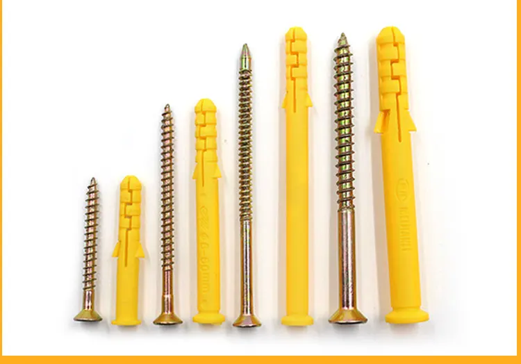 5 пар/лот M10 * 60 400yellow пластиковые расширительные трубы Настенные вилки
