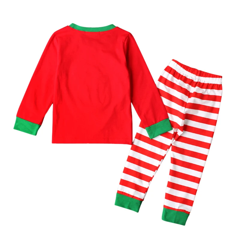 Коллекция 2017 года детский Рождественский пижамный комплект одежда для малышей с