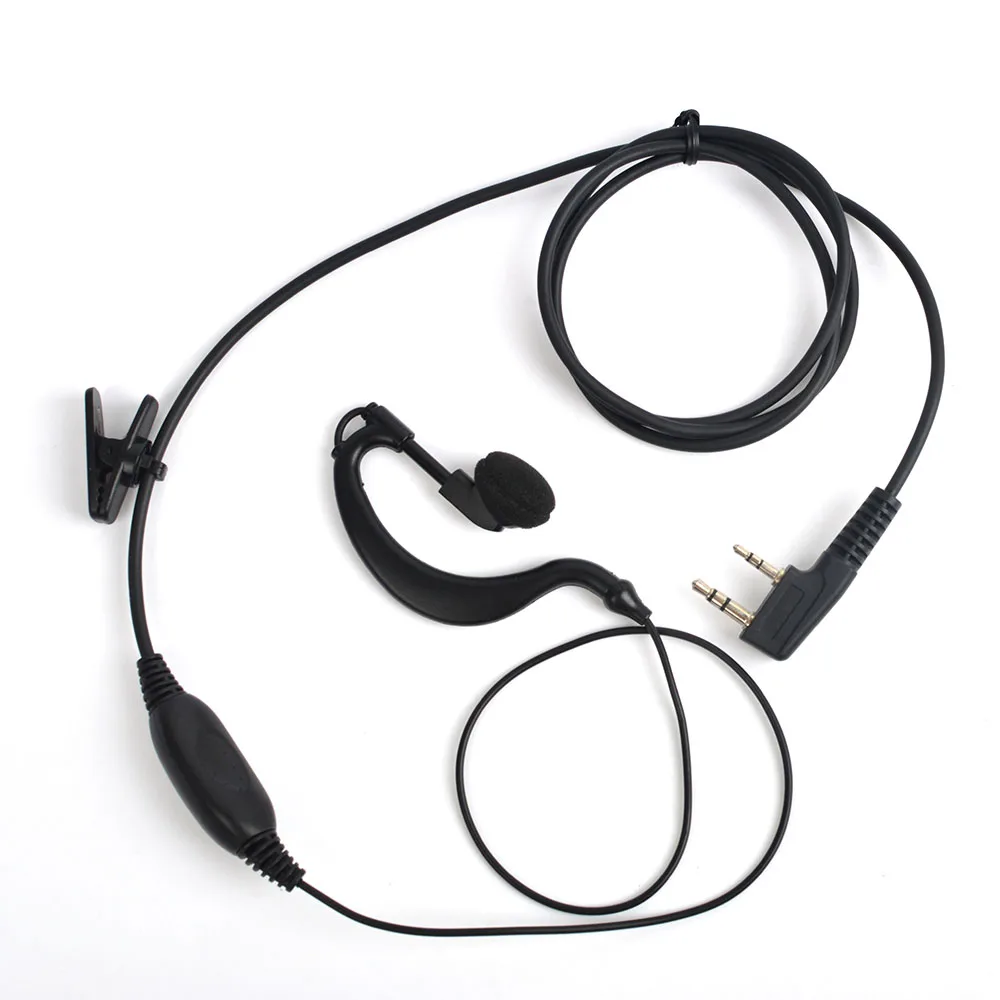 5 шт. HYS NA G02H ham WalKie Talkie радио гарнитуры 2 Pin K наушник двухстороннее наушники forKenwood TK