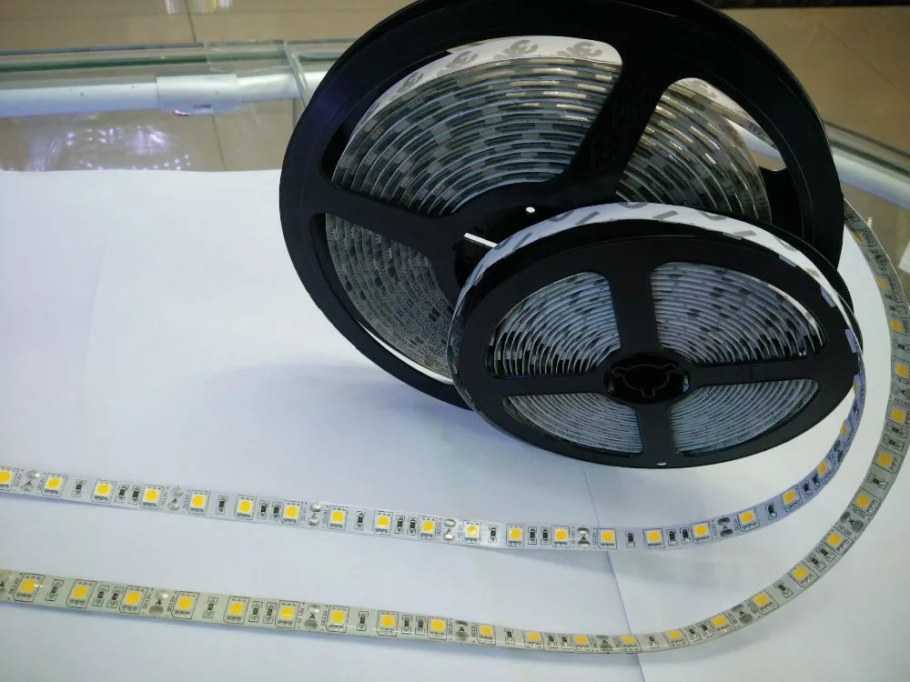 20 шт./лот яркость Epistar светодиодный чип 5050LED полоса 60 светодиодов/м 3 года гарантии