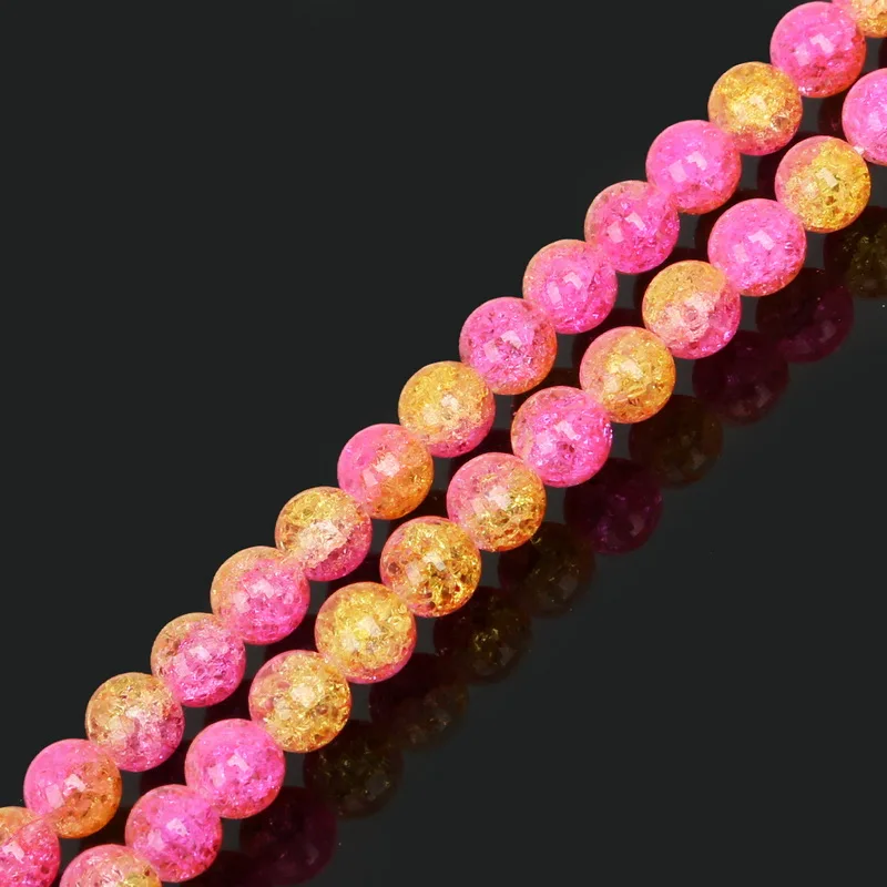 AAA высококачественные Кристальные бусины в форме трещин розово желтые фотообои