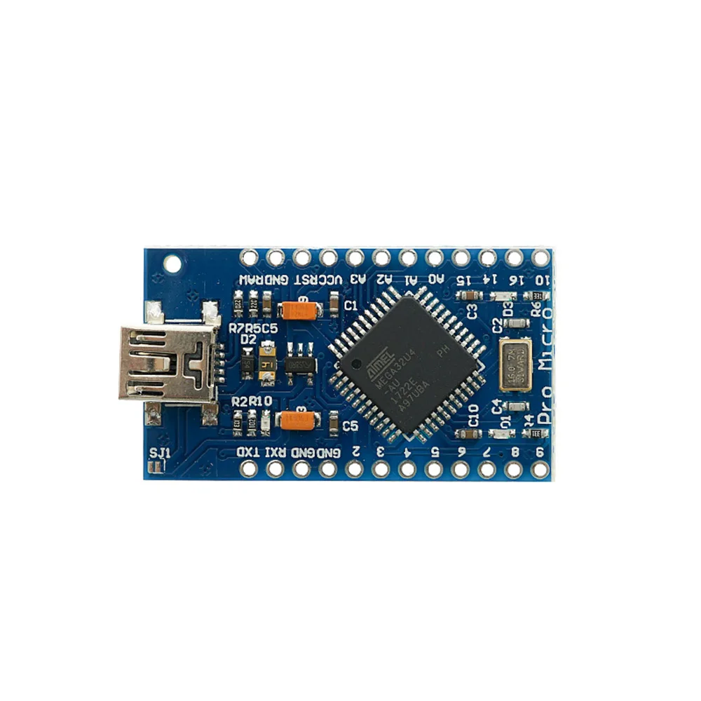 Плата модуля Pro Mini ATmega32U4 5V 16MHz с 2 рядным pin pro micro для Arduino|Программируемые игрушки| |