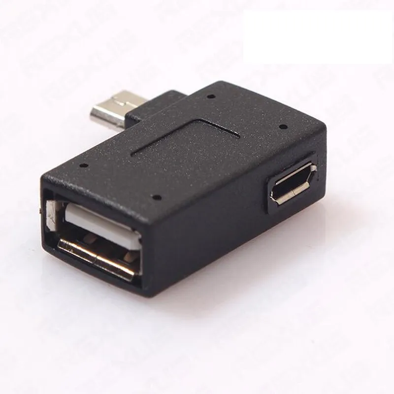 Бесплатная доставка угловой левосторонний правосторонний разъем Micro USB OTG