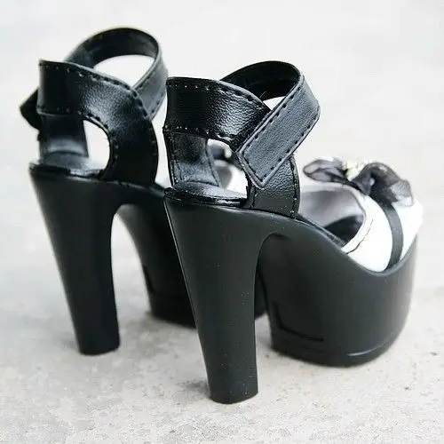 [Wamami] 52# белый и черный 1/3 SD BJD Dollfie высокие каблуки Синтетическая кожа Shoes-7.5cm