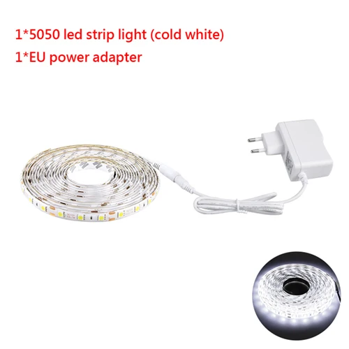 12v with cold white Foxanon RGB Светодиодная лента светильник 5 в USB Светодиодная лента 12 В Водонепроницаемая RGB датчик движения 2835 5050 гибкая лента для ТВ ПК кухни - Испускаемый цвет: 12v with cold white