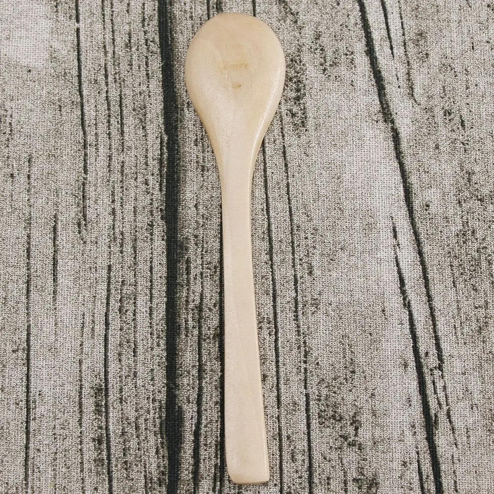 6 шт./лот волна мини деревянная ложка Flatware кухонный инструмент суп Десерт для размешивания кофе Десерт, мороженое детская ложка