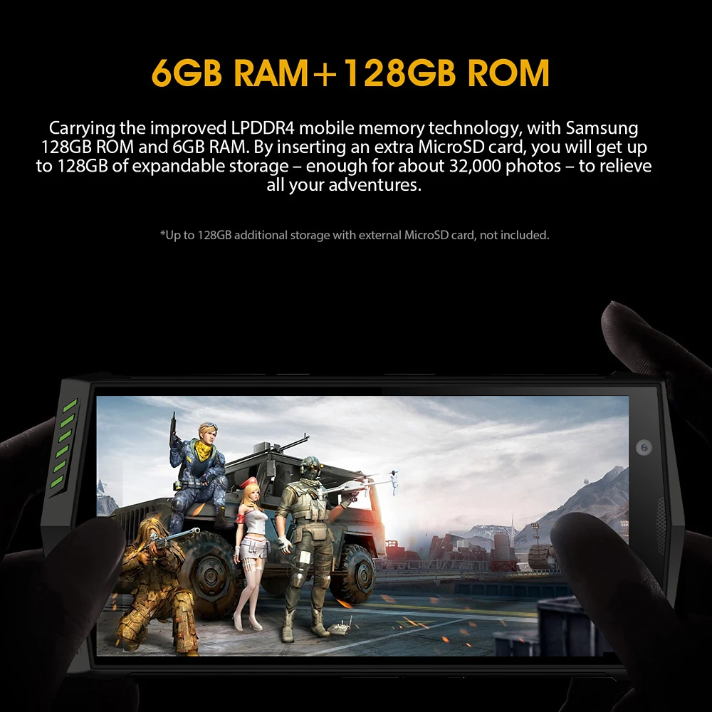 Poptel P60 Прочный 6 ГБ 128 4G, мобильный телефон с функцией IP68 Водонепроницаемый 5,7 дюймов 5000 мА/ч, Android8.1 Face ID 16.0MP сзади Камера смартфон