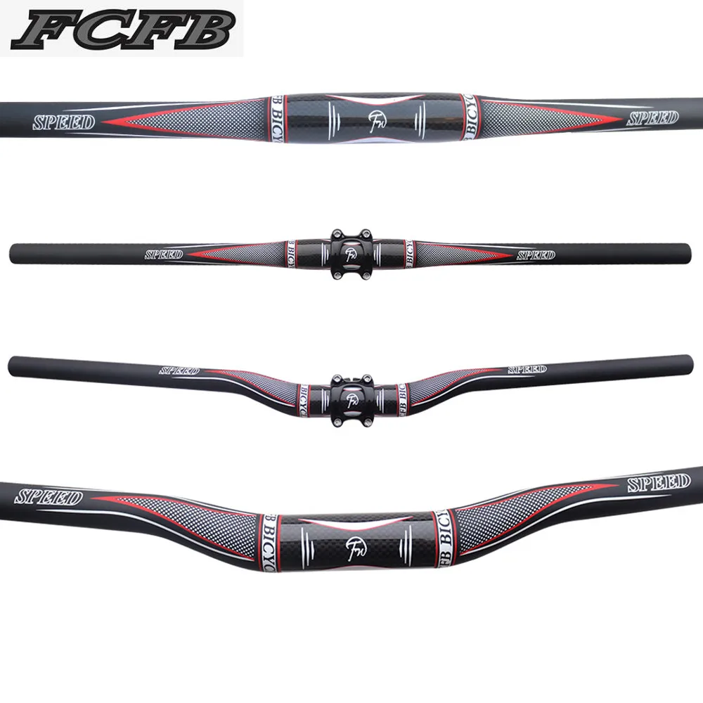 2018 FCFB матовый глянцевый Горный Руль красный плоский бар подъемный руль