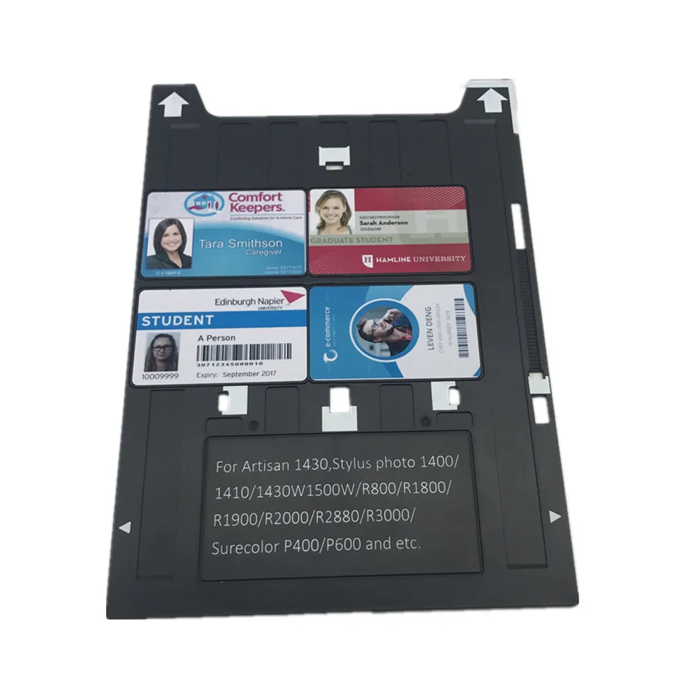 Струйный ПВХ лоток для удостоверения личности для Epson Artisan 1430,1430 Вт, 1500 Вт, R2000, R2880 печать 4 карты один раз для печати чистые карточки из ПВХ