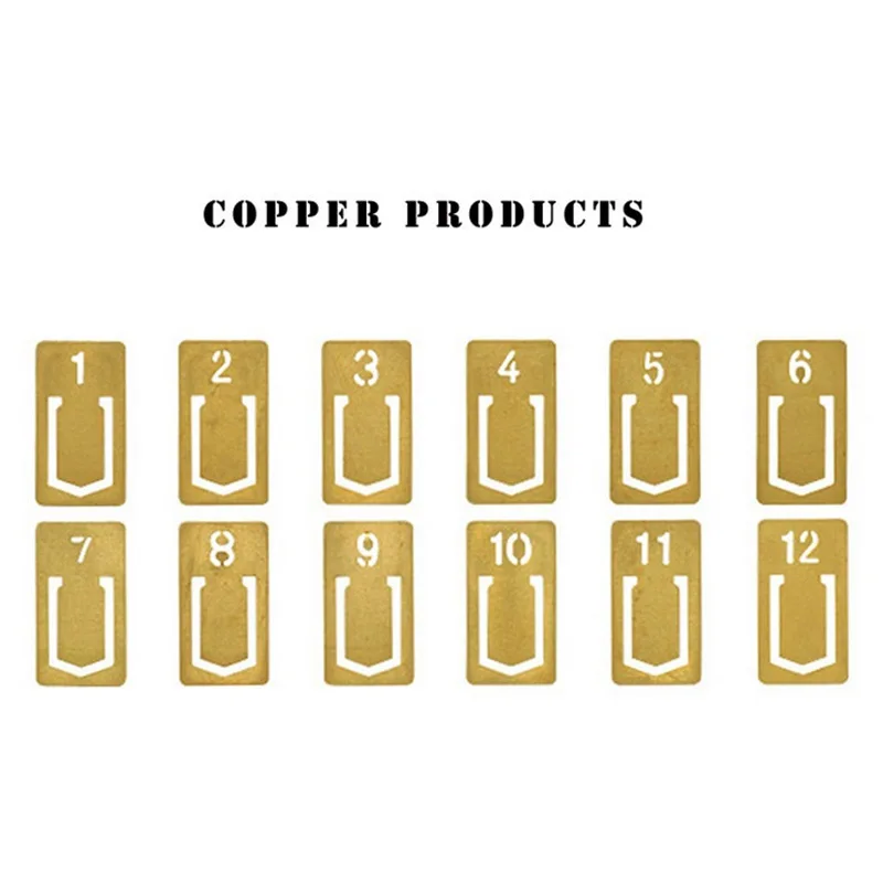 12 шт./лот винтажные медные закладки мини Рето металлические маркеры для книг