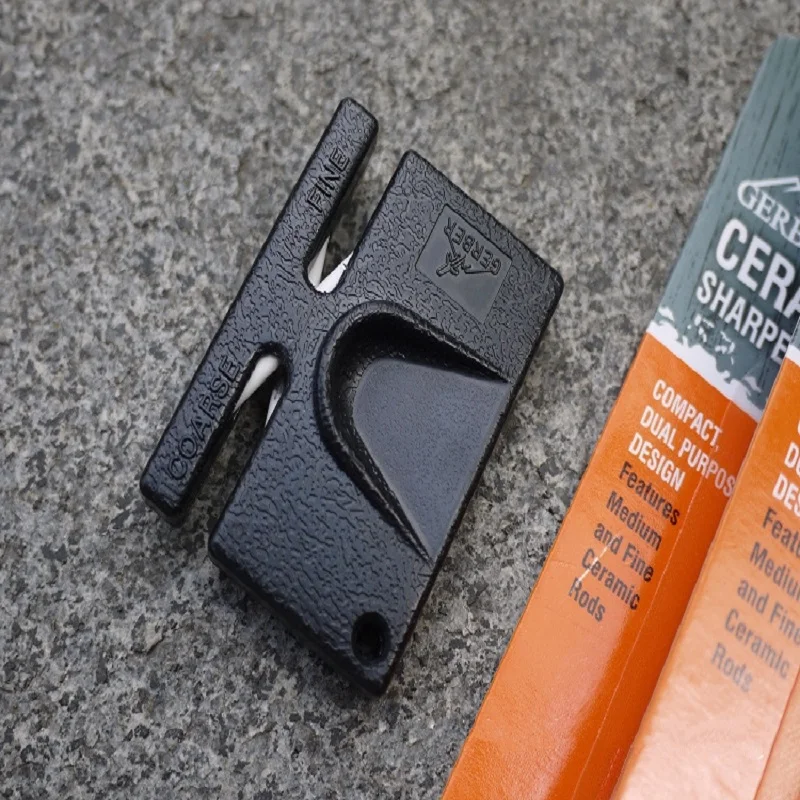 Открытый Двухместный Стороны Керамические Заточки ножей Точильный Камень