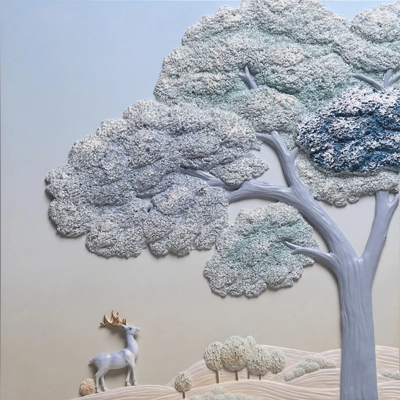 100% ручная роспись лес Модульная картина с ландшафтом фотографии на стене картины