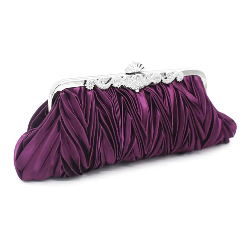 Роскошная женская плиссированная Сумка клатч вечерняя маленькая Свадебная