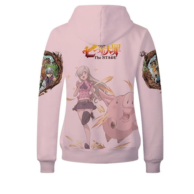 The Seven Deadly Sins Meliodas Elizabeth Liones пуловер с капюшоном для косплейный костюм с капюшоном для мужчин и женщин толстовка уличная