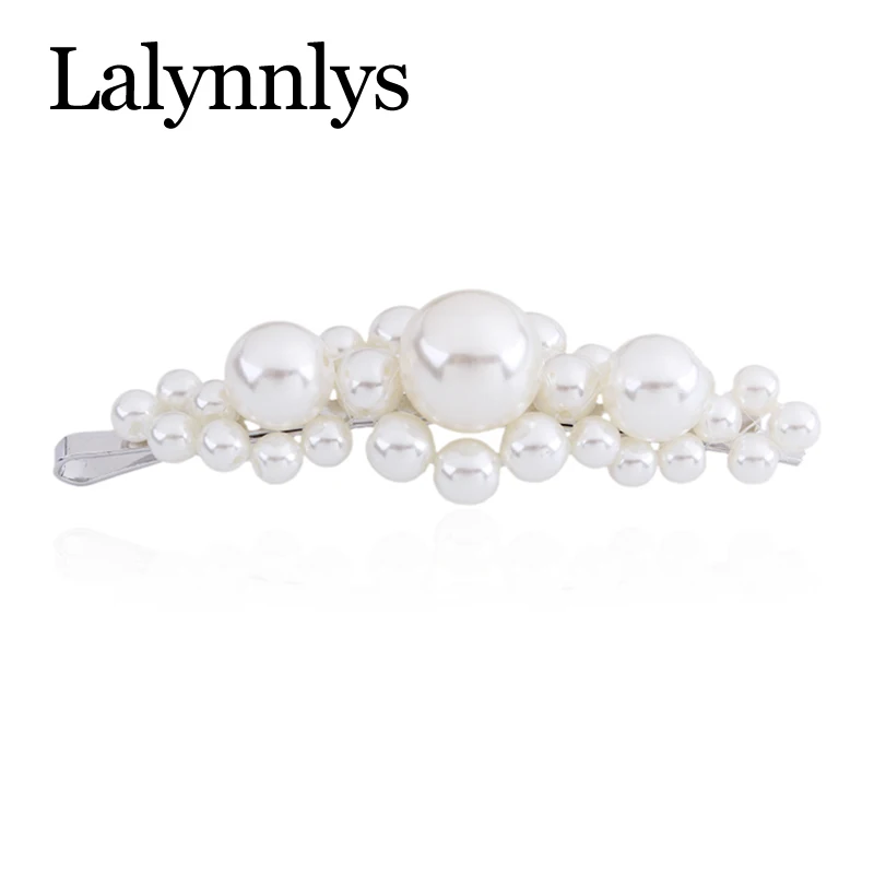 Lalynnlys корейская мода шпильки для волос для женщин Женский Искусственный жемчуг заколки для волос головная повязка вечерние свадебные ювелирные аксессуары Новинка