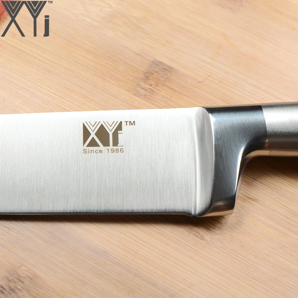 XYj кухонные ножи для очистки овощей утилита Santoku шеф-повара нож для нарезки хлеба из нержавеющей стали " 8" " 5" 3," прямая ручка инструмент для приготовления пищи