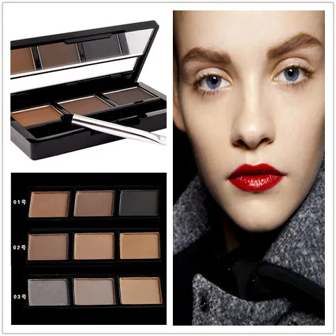 1 комплект пачка высокого качества бровей порошок носить с кисточкой женский