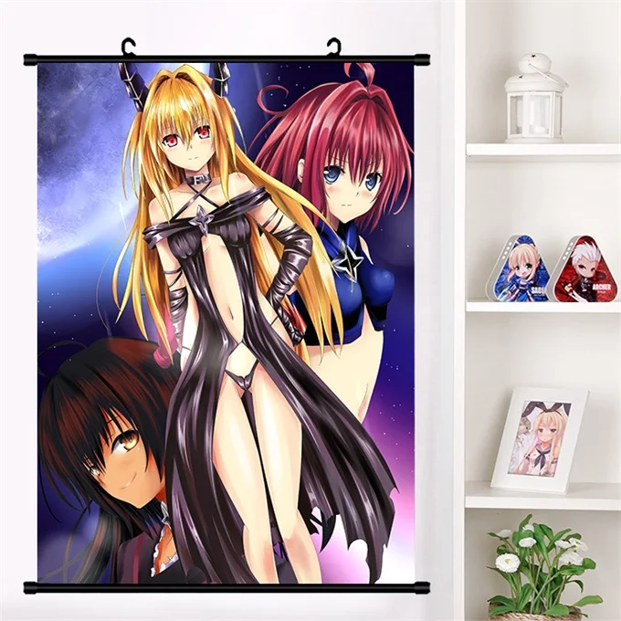 T Аниме To LOVE Ru Eve Микан Юки тьма Kotegawa Yui Momo Belia Deviluke настенный свиток плакат Настенные подвесные плакаты домашний декор - Цвет: T